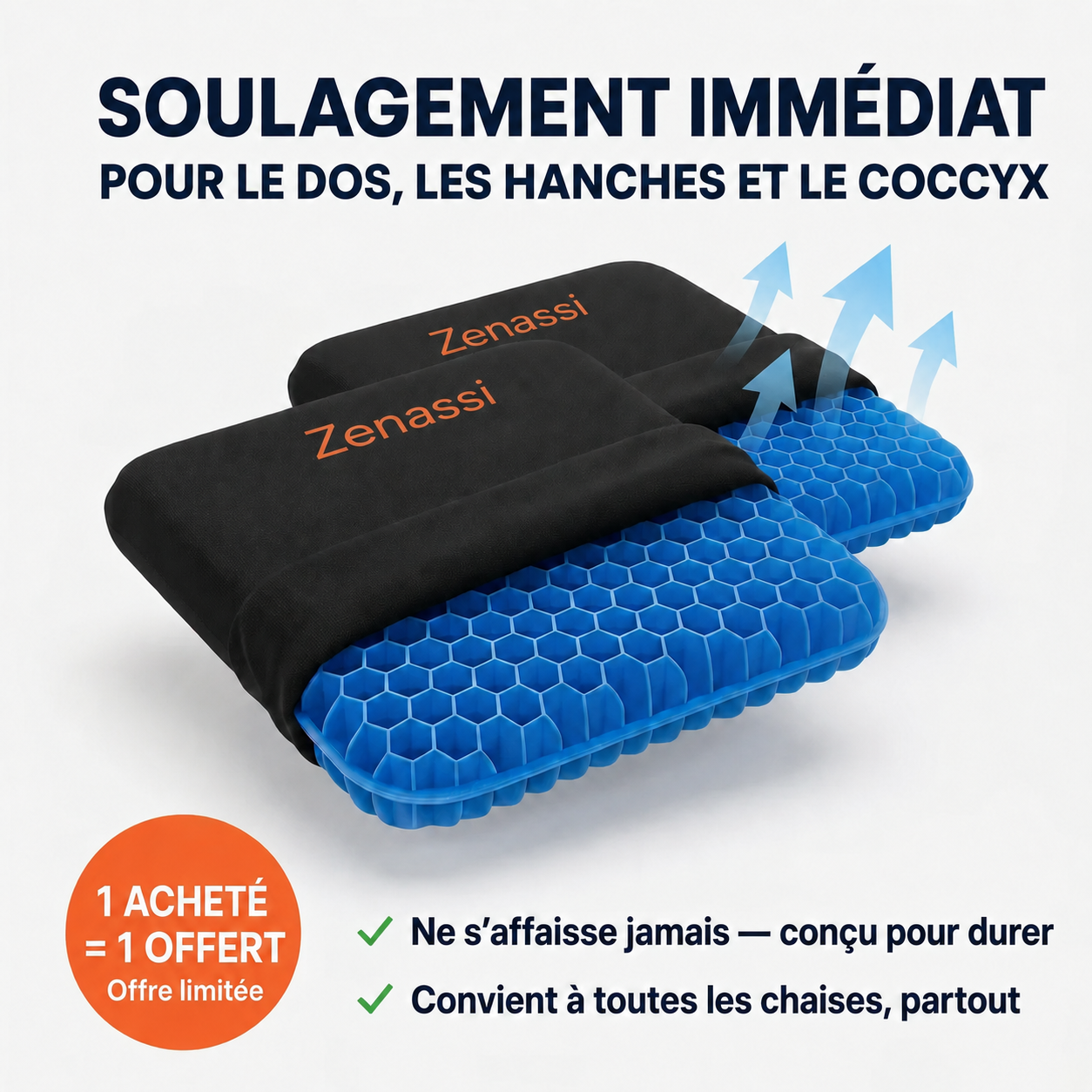 Coussin d'Assise Anti Mal de Dos - Zenassi™